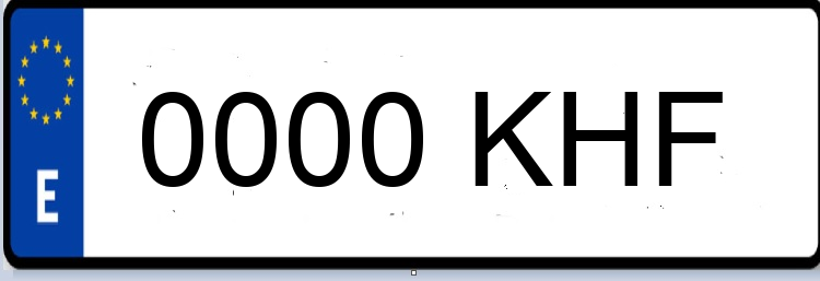 Letras Matriculas KHF