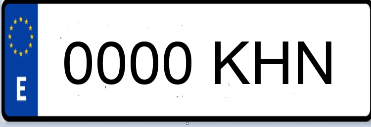 Letras Matriculas KHN