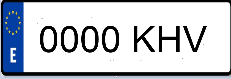 Letras Matriculas KHV