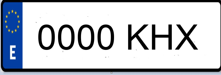 Letras Matriculas KHX