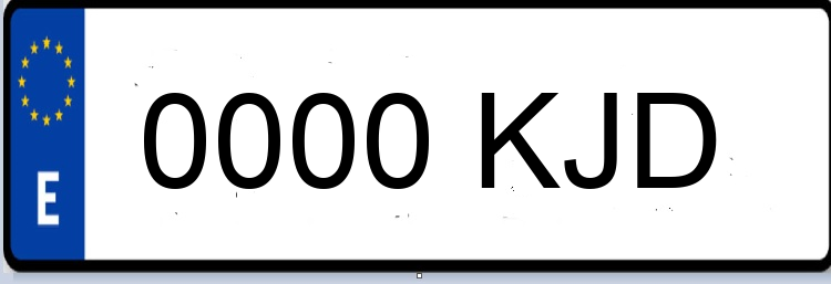 Letras Matriculas KJD