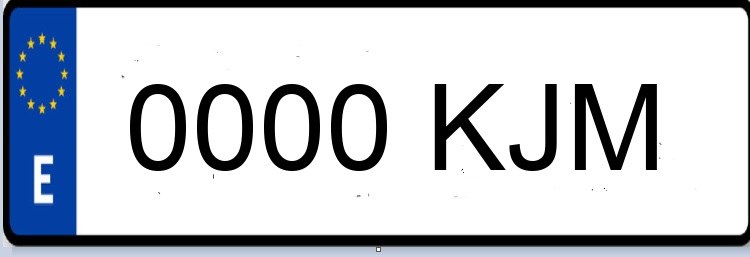 Letras Matriculas KJM