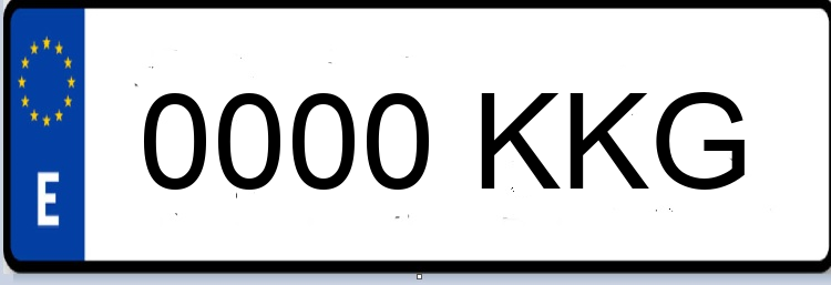 Letras Matriculas KKG