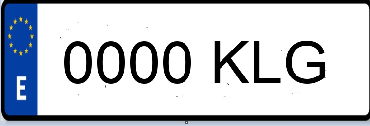 Letras Matriculas KLG