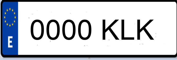 Letras Matriculas KLK