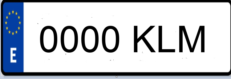 Letras Matriculas KLM
