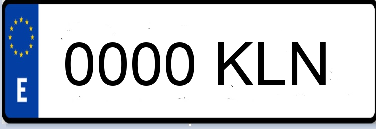 Letras Matriculas KLN