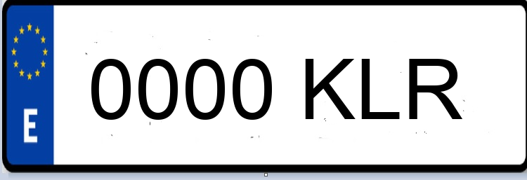 Letras Matriculas KLR