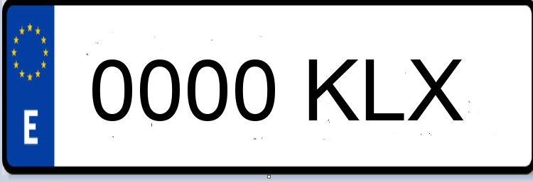 Letras Matriculas KLX