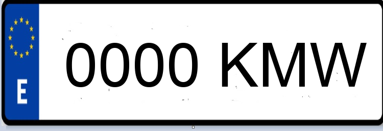 Letras Matriculas KMW