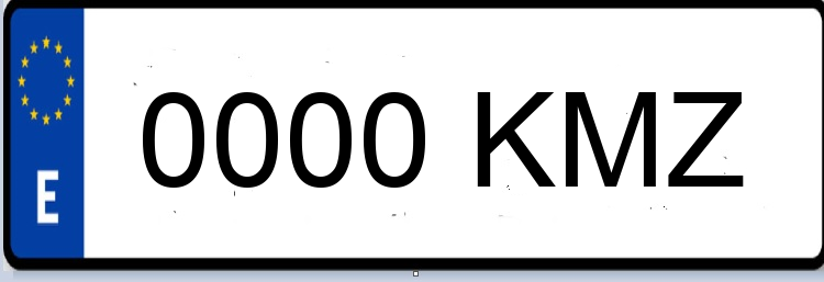 Letras Matriculas KMZ