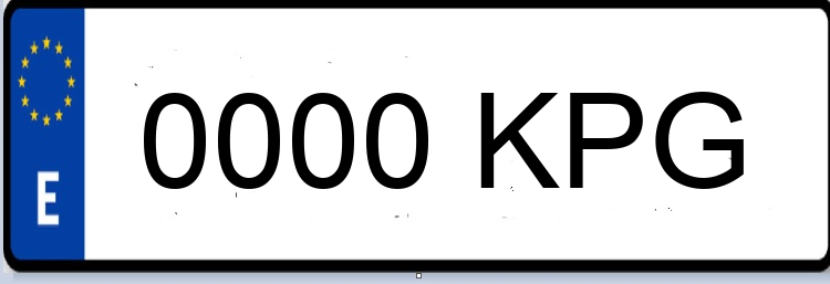 Letras Matriculas KPG