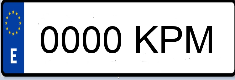 Letras Matriculas KPM