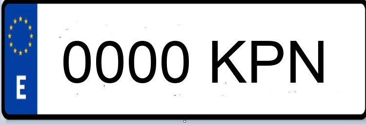 Letras Matriculas KPN