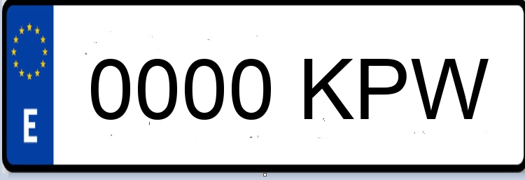 Letras Matriculas KPW