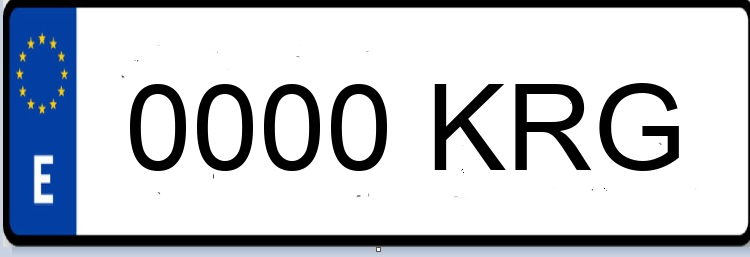 Letras Matriculas KRG