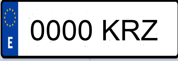 Letras Matriculas KRZ