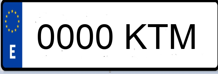 Letras Matriculas KTM