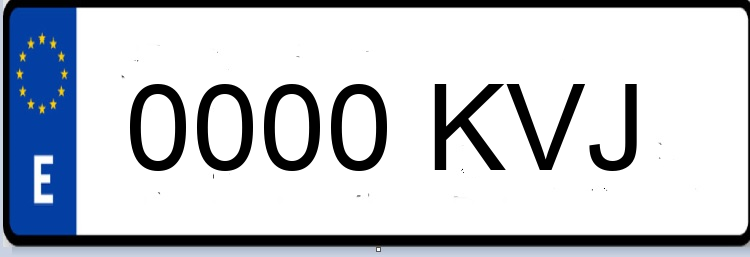 Letras Matriculas KVJ