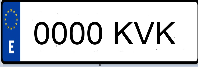 Letras Matriculas KVK