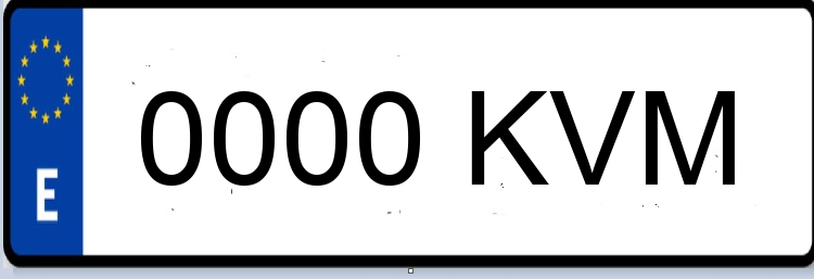 Letras Matriculas KVM