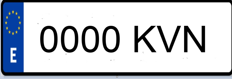 Letras Matriculas KVN