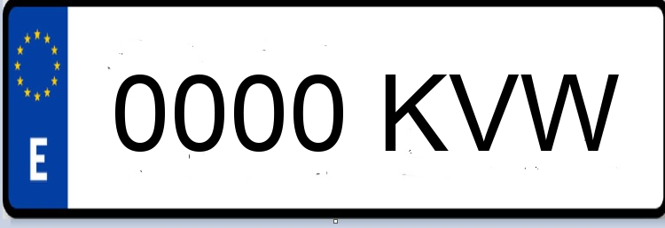 Letras Matriculas KVW