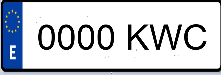 Letras Matriculas KWC