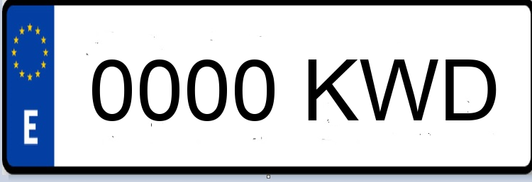 Letras Matriculas KWD