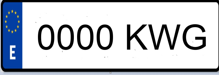 Letras Matriculas KWG