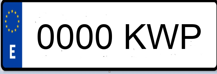 Letras Matriculas KWP