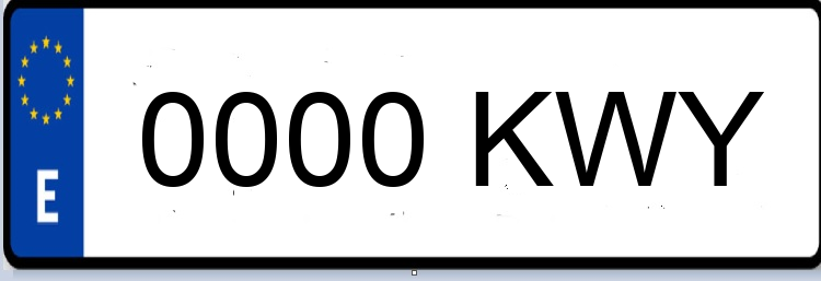 Letras Matriculas KWY