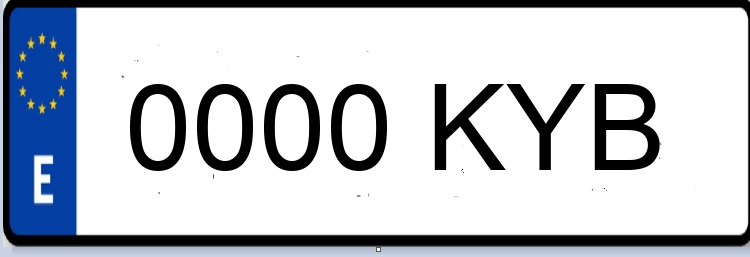 Letras Matriculas KYB