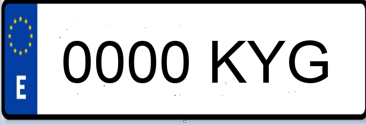 Letras Matriculas KYG