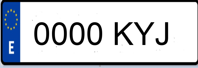 Letras Matriculas KYJ