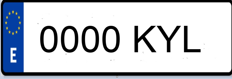 Letras Matriculas KYL