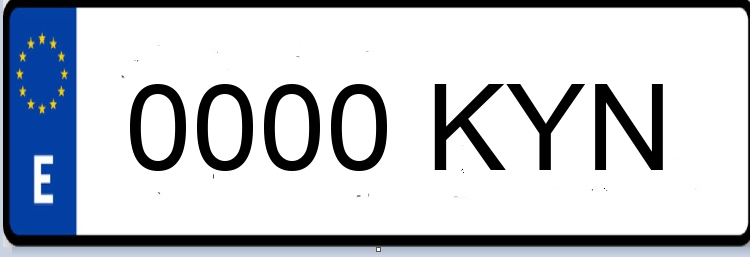 Letras Matriculas KYN