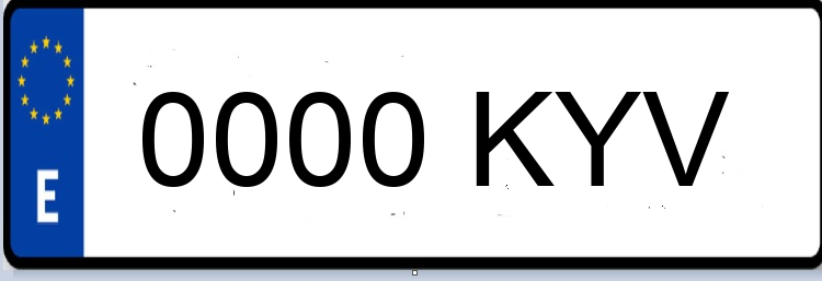 Letras Matriculas KYV