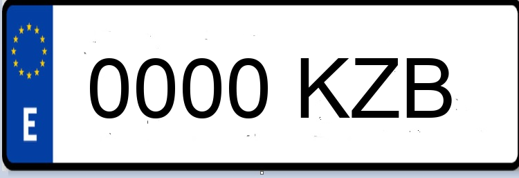 Letras Matriculas KZB