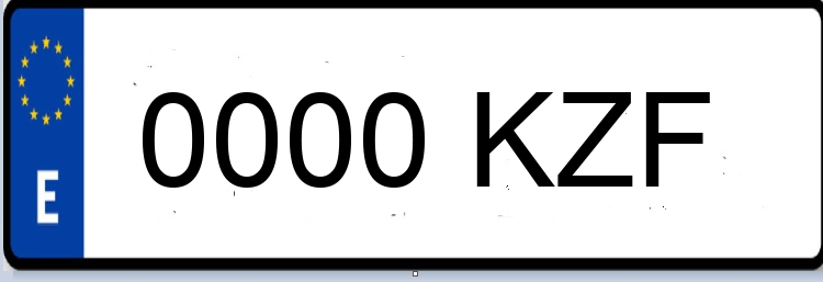 Letras Matriculas KZF