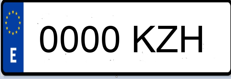 Letras Matriculas KZH