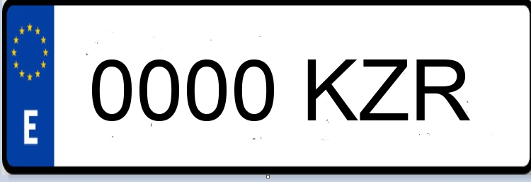Letras Matriculas KZR