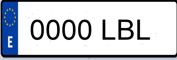 Letras Matriculas LBL
