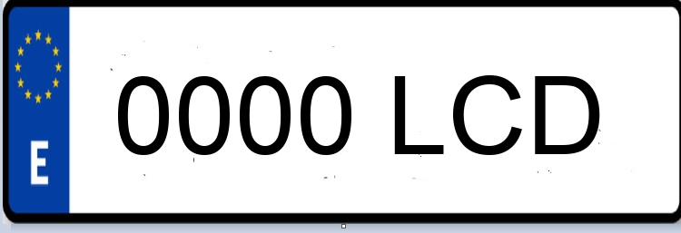 Letras Matriculas LCD