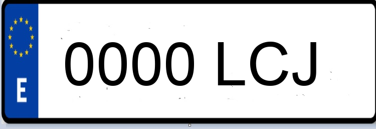 Letras Matriculas LCJ