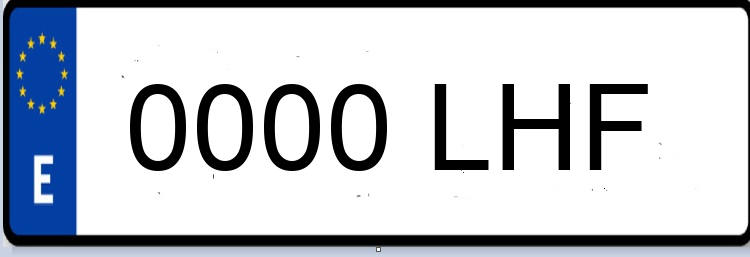 Letras Matriculas LHF