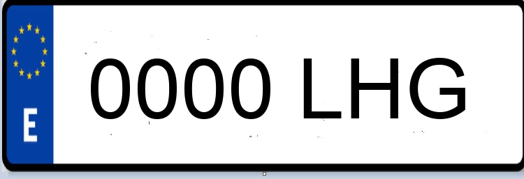 Letras Matriculas LHG