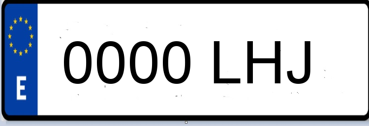 Letras Matriculas LHJ