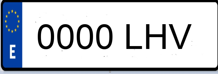 Letras Matriculas LHV