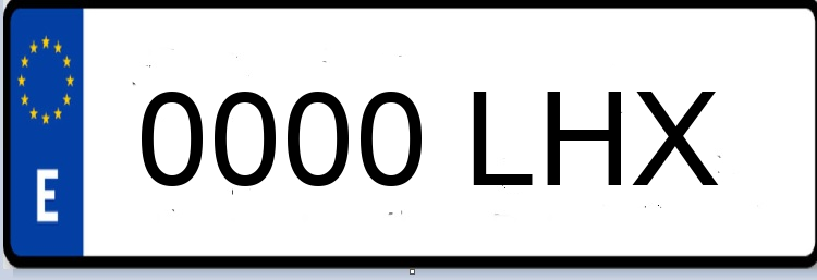 Letras Matriculas LHX
